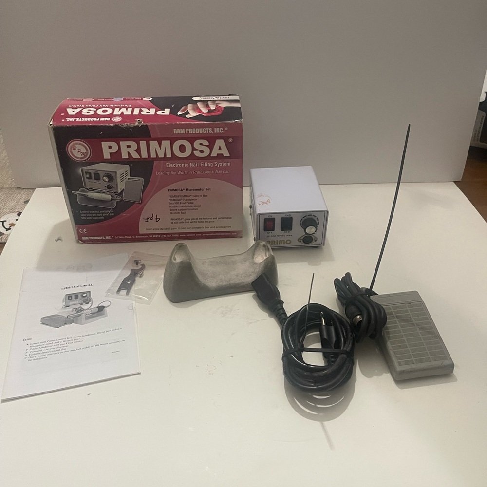 Rams Products Inc Primosa Electronic Nail Filing System NO DRILL USED W box